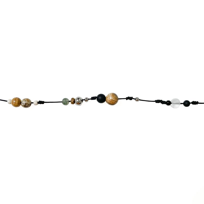 The grain of wood gemstone bracelet