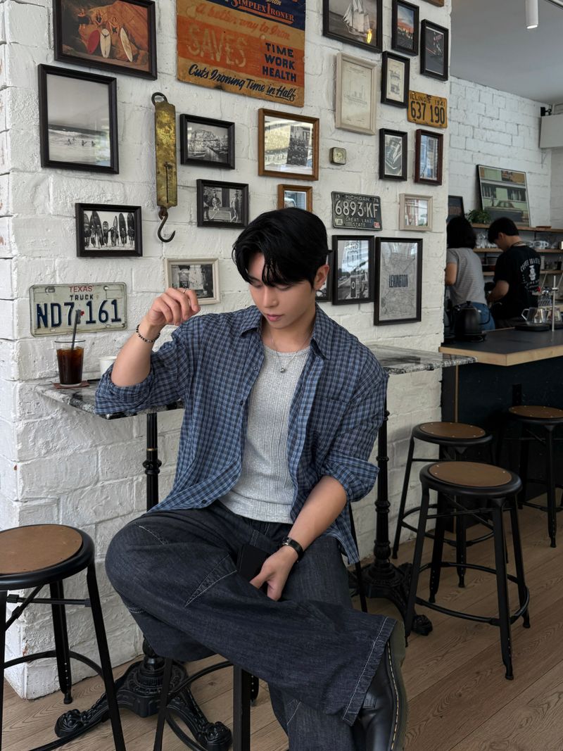 Linen pav dart balloon black denim