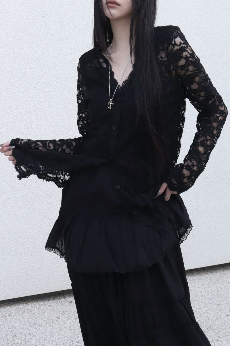 URBAN UNIQUE(アーバンユニーク)の「loose fit dark romantic cardigan (2color)(Tops)」