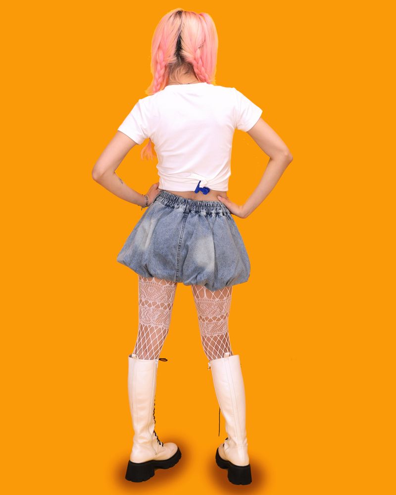 volume denim skirt (2color)