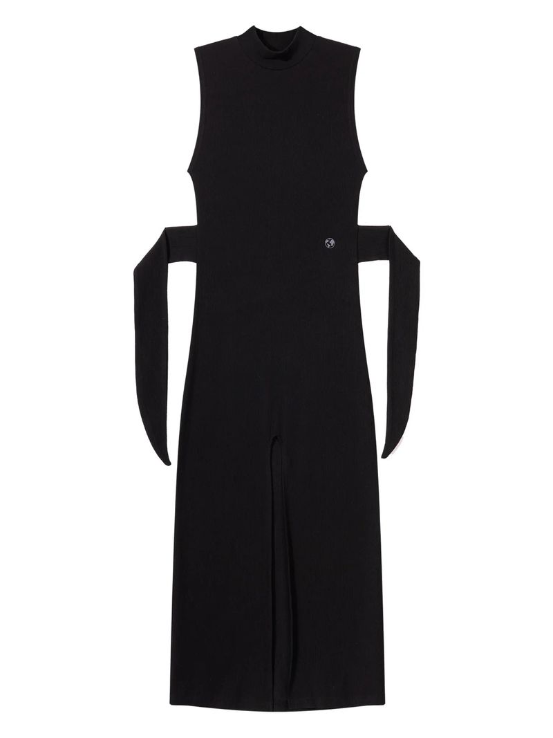EARTHJIGU（アースジグ）の「スリット ロング ドレス(BLACK)（ワンピース/ドレス）」