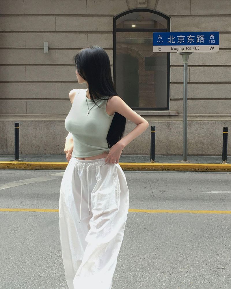 [MADE] Dump, folding nylon wide pants