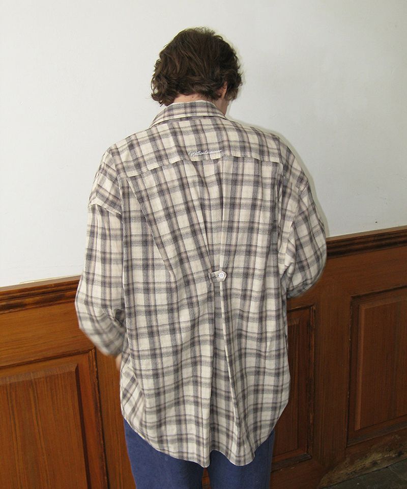WITHOUTSUMMER（ウィズアウトサマー）の「Autumn check shirt_beige（Tops）」