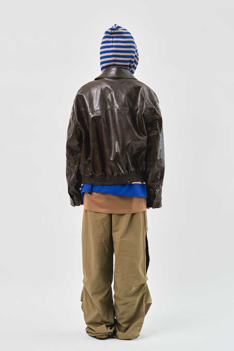 Chelo Wrinkled Leather Jacket (2color)