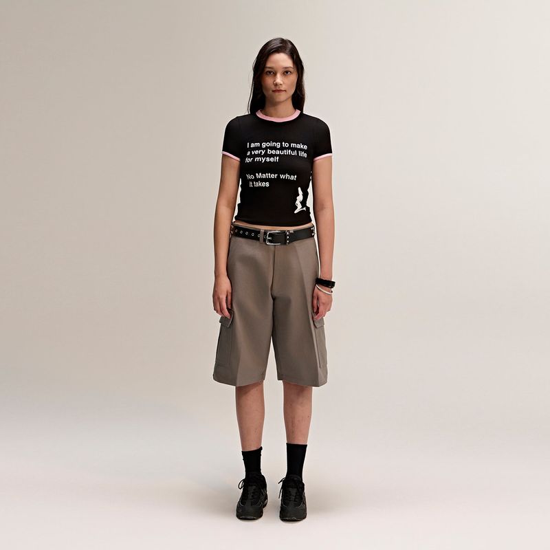 Beautiful Life Ringer Tee Black