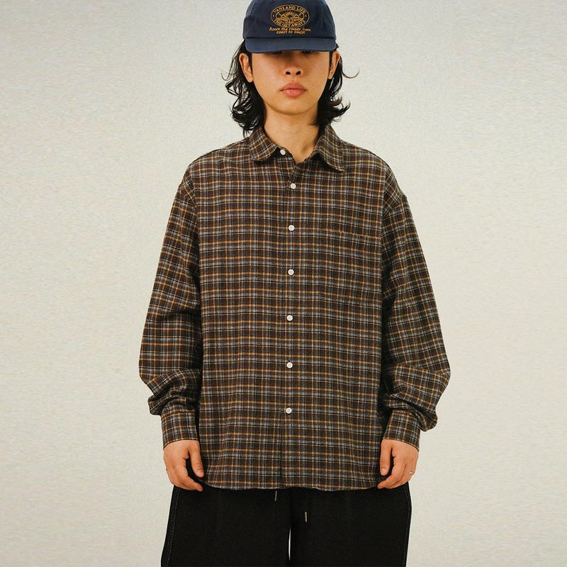 SEMIKAJI(セミカジ)の「DEE Peach Check Oxford Shirts(Tops)」