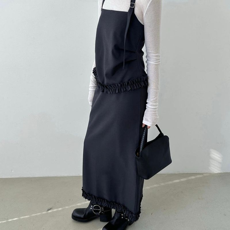 Ruffle Trimming Skirt - 2colors