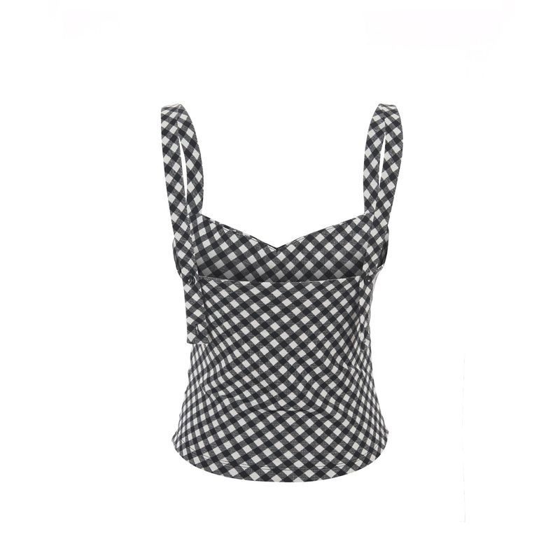 Check 3-way shirring top