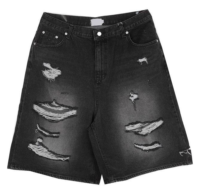 No.0250 damage 7 denim SHORTS