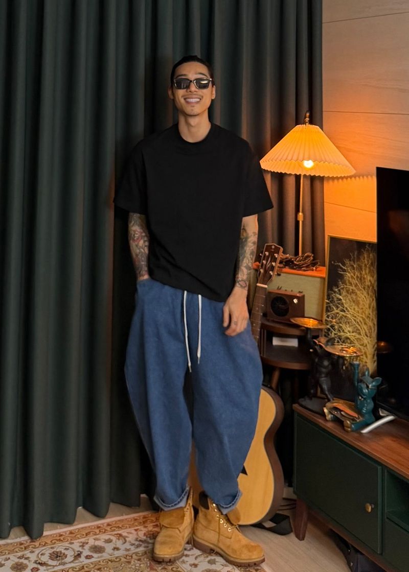 virstyle（ビルスタイル）の「Denim Balloon Baggy Pants 2COLOR（Pants）」