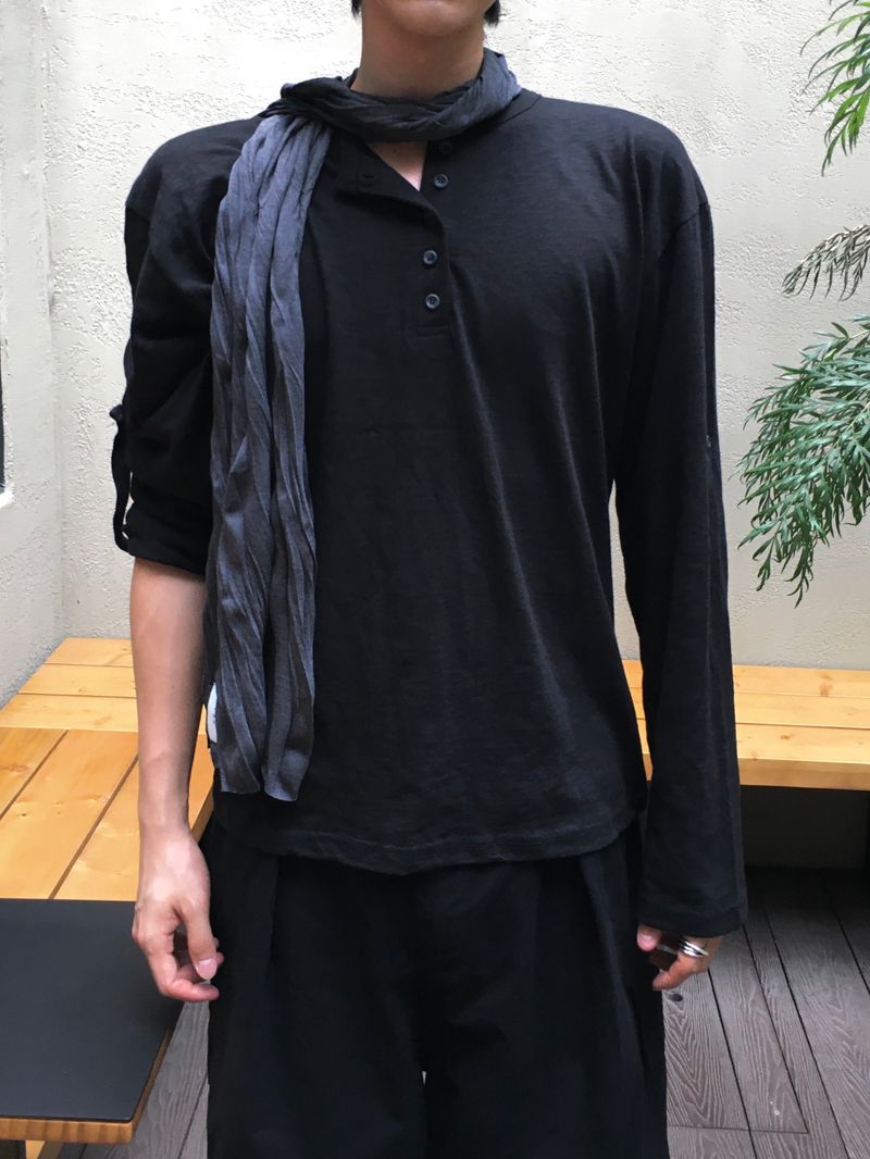 DISCERNMENT（ディサーンメント）の「Niel Slub Roll-up Henley Long-Sleeve 3C（Tops）」
