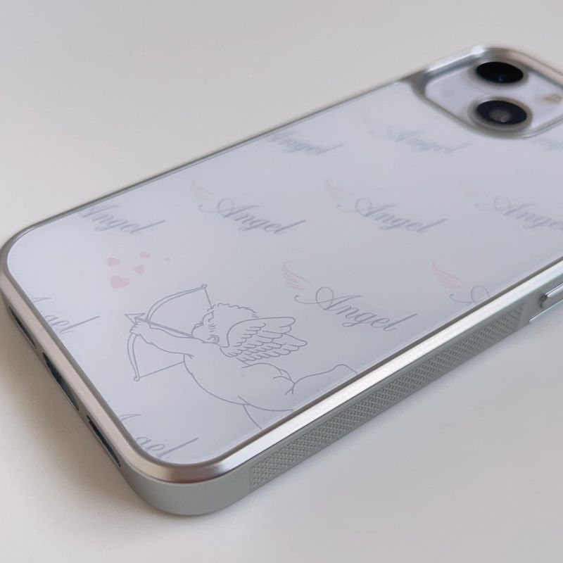 Angel pattern glass case
