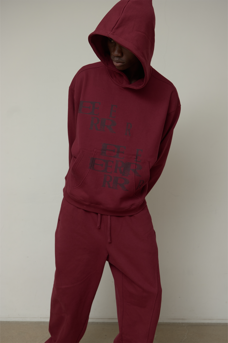 EEERRR Crack logo hoodie (Burgundy)
