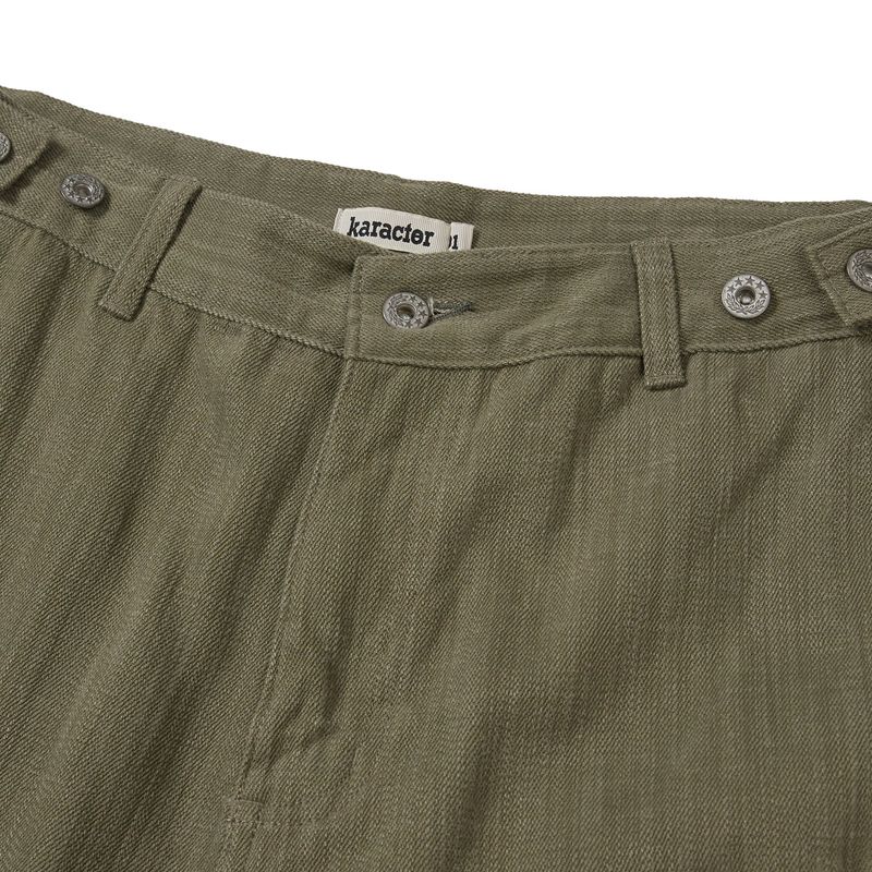 Trapper pouch pants / Ash khaki