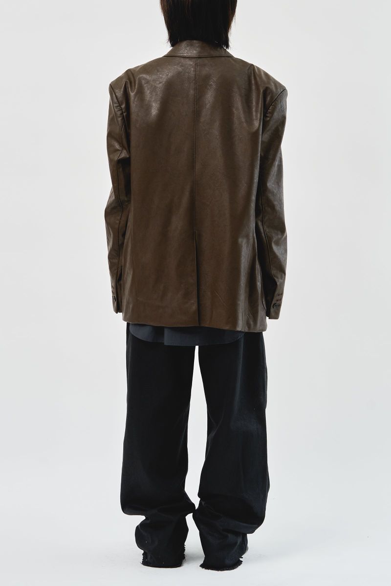 Over Single Leather Jacket (3color)
