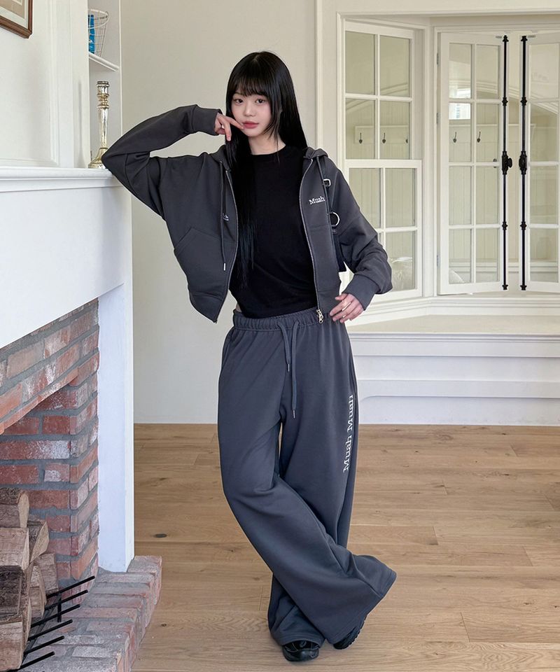 LOGO STITCH REGULAR FIT HOOD ZIPUP