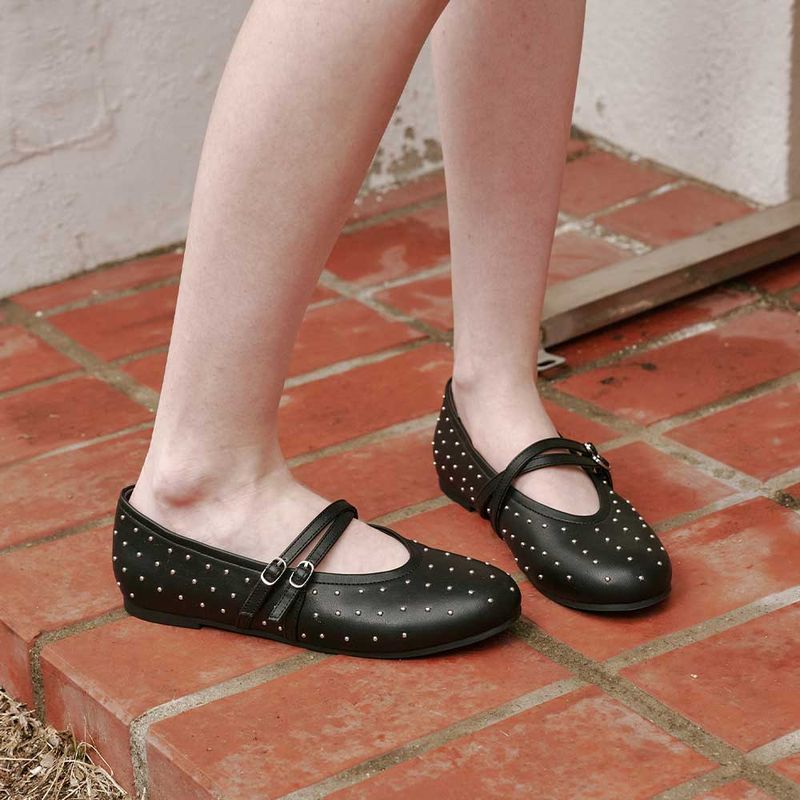 Stud Two Strap Maryjane - 2Color
