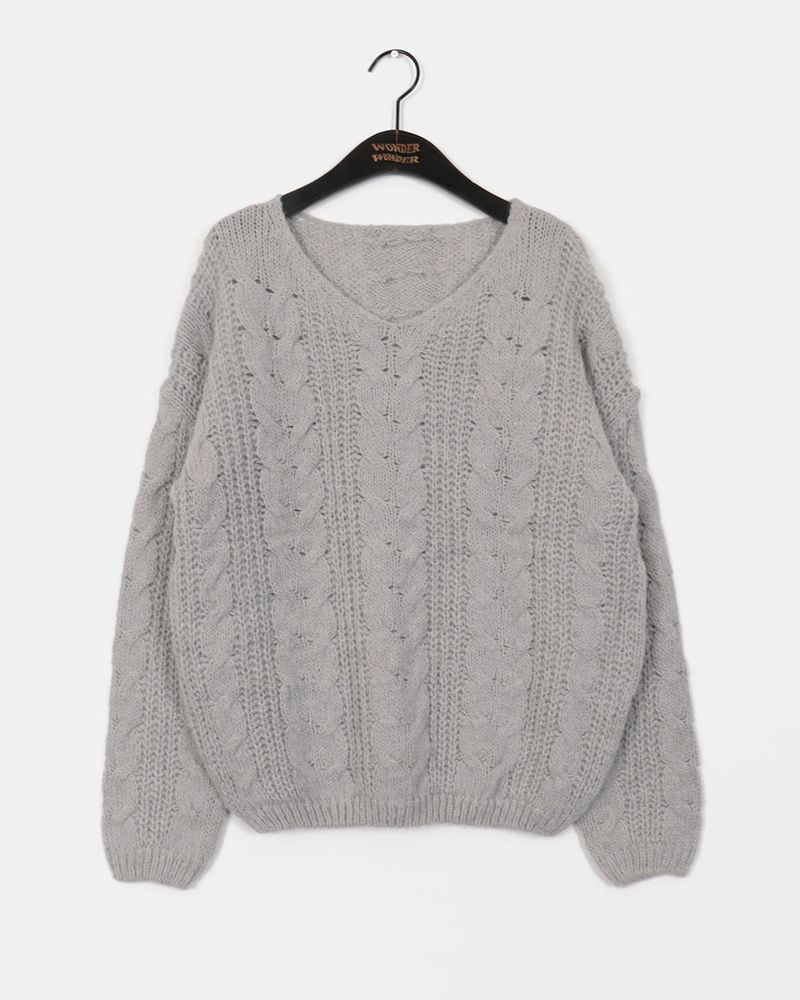 Wittle alpaca twisted V-neck knitwear