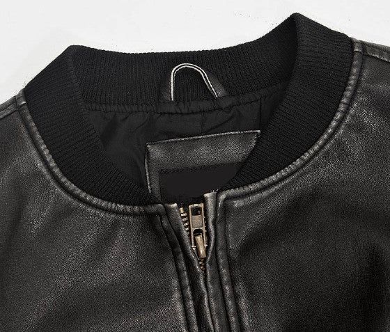 No.0925 VTG leather MA-1 JK