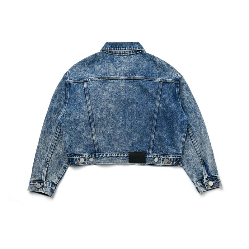 JINRO DENIM CROP TRUCKER JACKET 