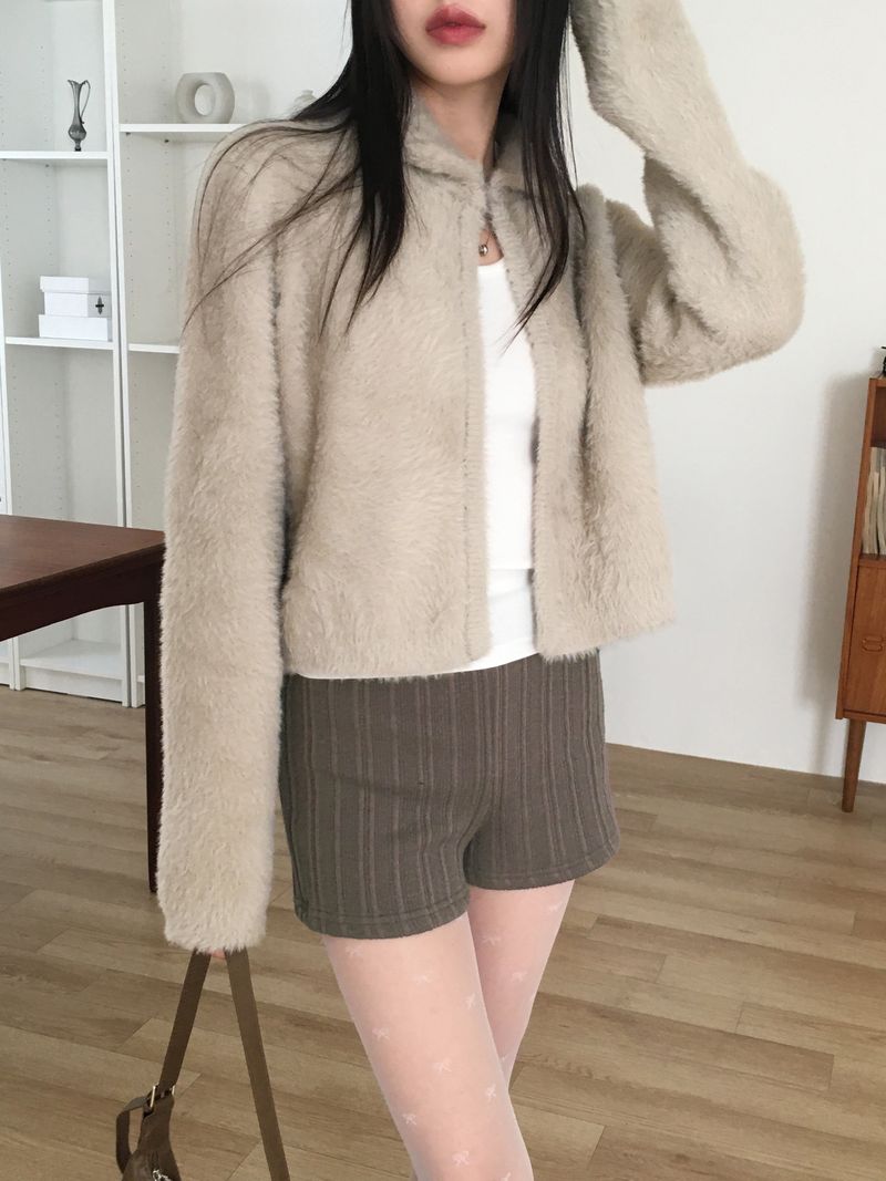 [Brushed lining] syoota ribbed short knit pants