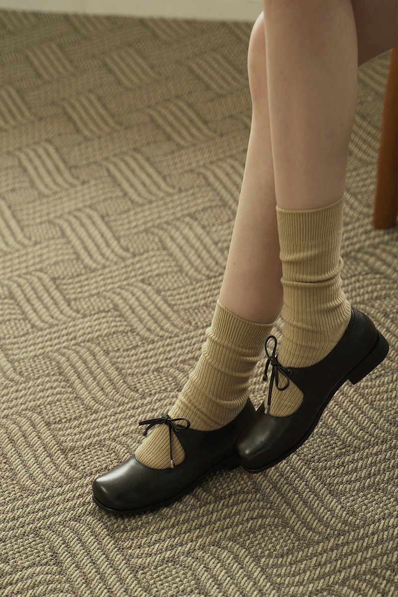 BONA RIBBON FLAT SHOES_3COLORS