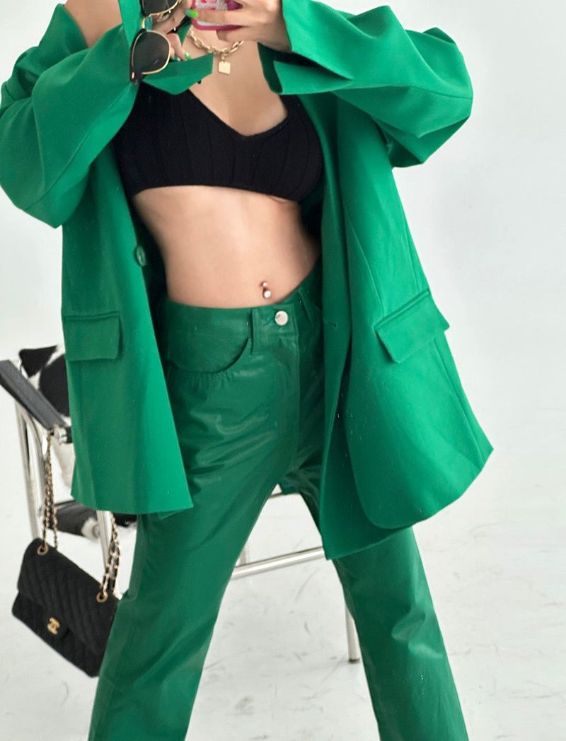 double collar oversized fit blazer jacket