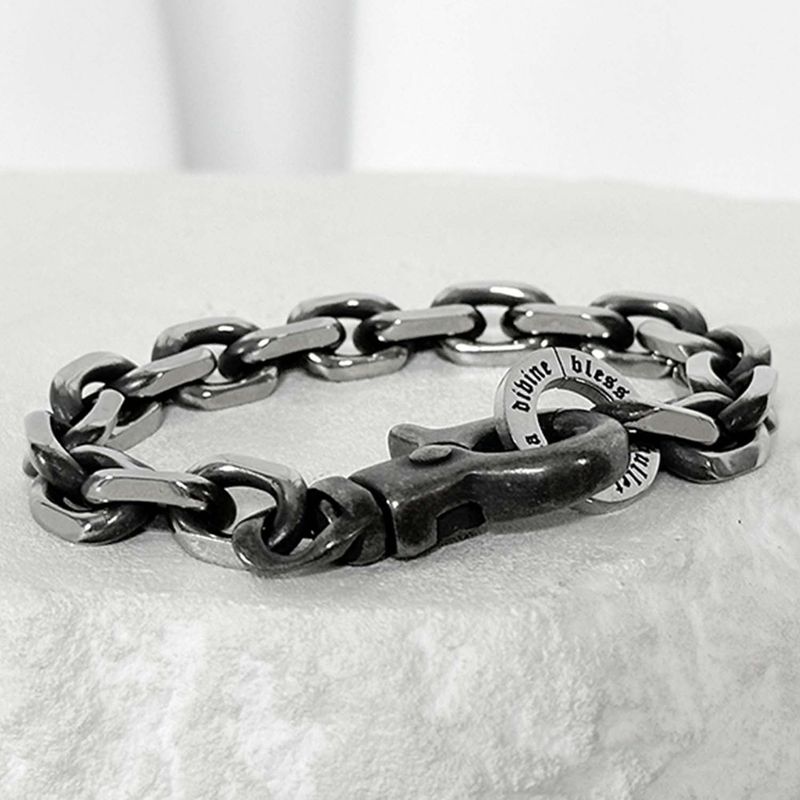 BLESSED BULLET（ブレスドブレット）の「ss-10mm Black line original chain bracelet（Accessories）」