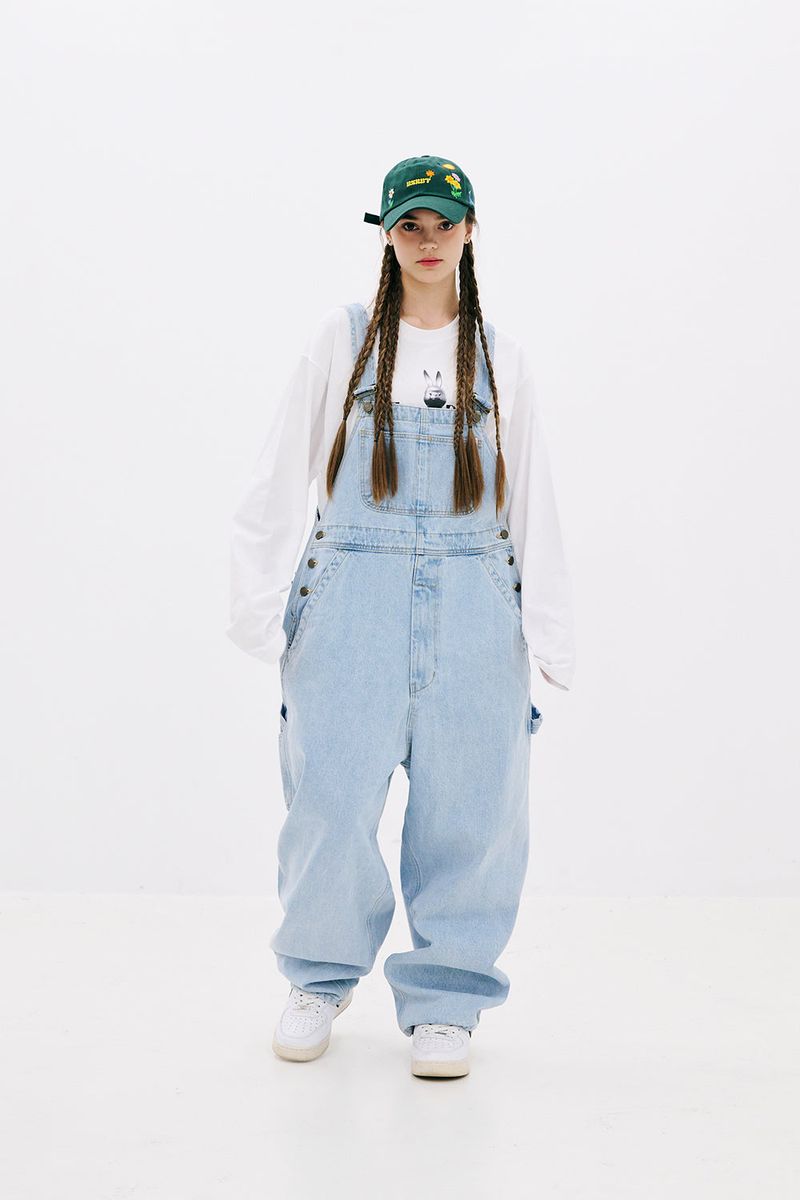 CARPENTER LOOSEFIT DENIM OVERALL LIGHTBLUE