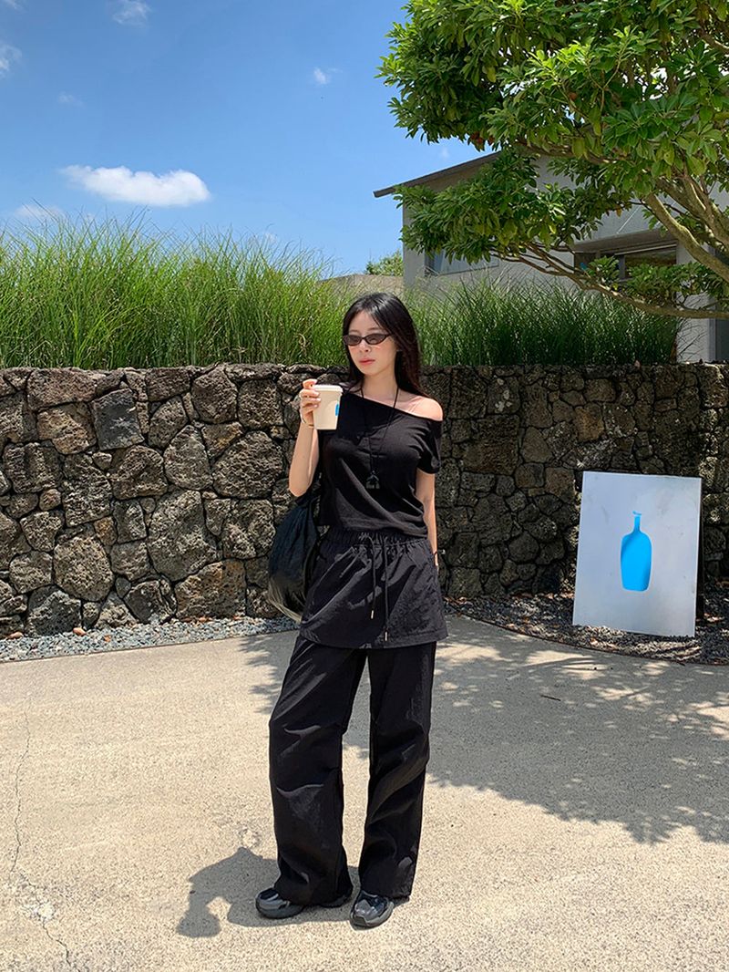 TRENDY APPAREL（トレンディー アパレル）の「[MADE] Kaen Nylon Layered Skirt Banding Pants（Pants）」