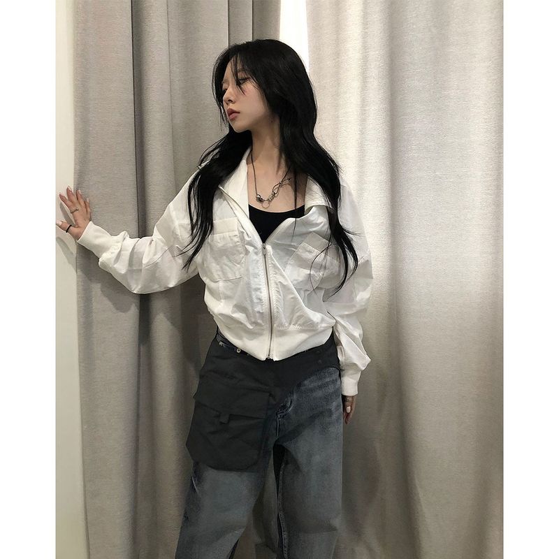 Wave Nylon Layered Skirt