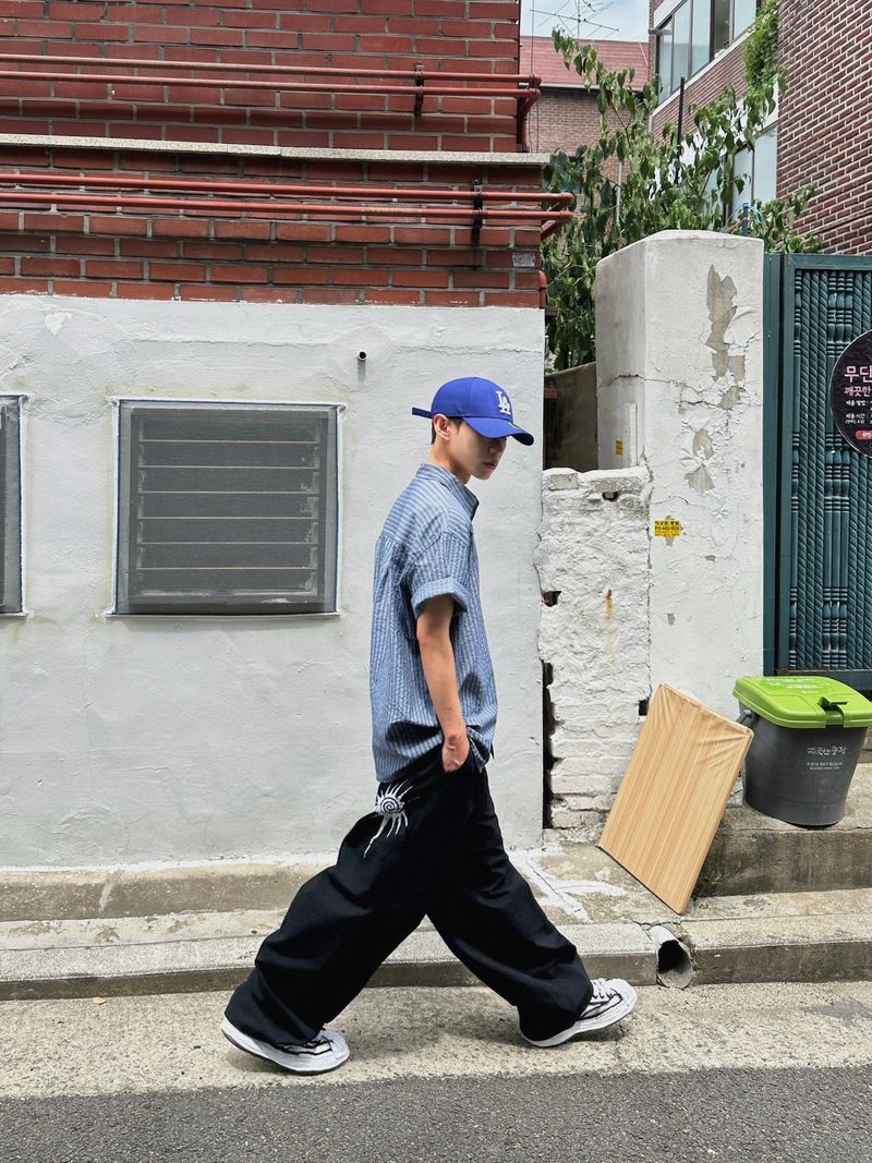 Click Carpenter Cotton Wide Pants 2C