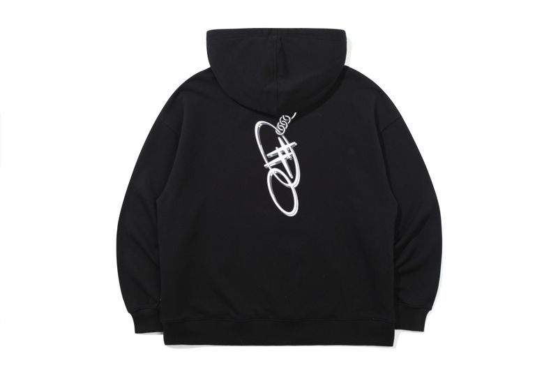 SILVER CLIP PENDANT LOGO HOODIE