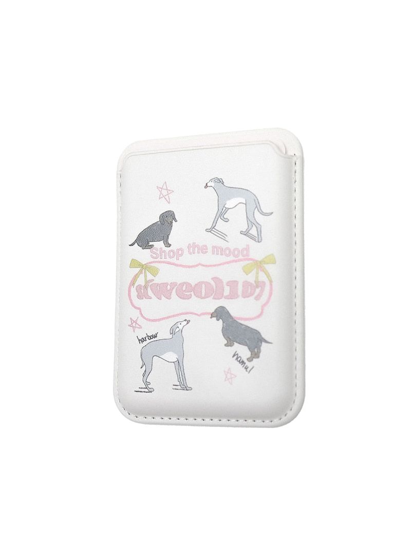 Puppy Iphone Card Wallet (Ivory)