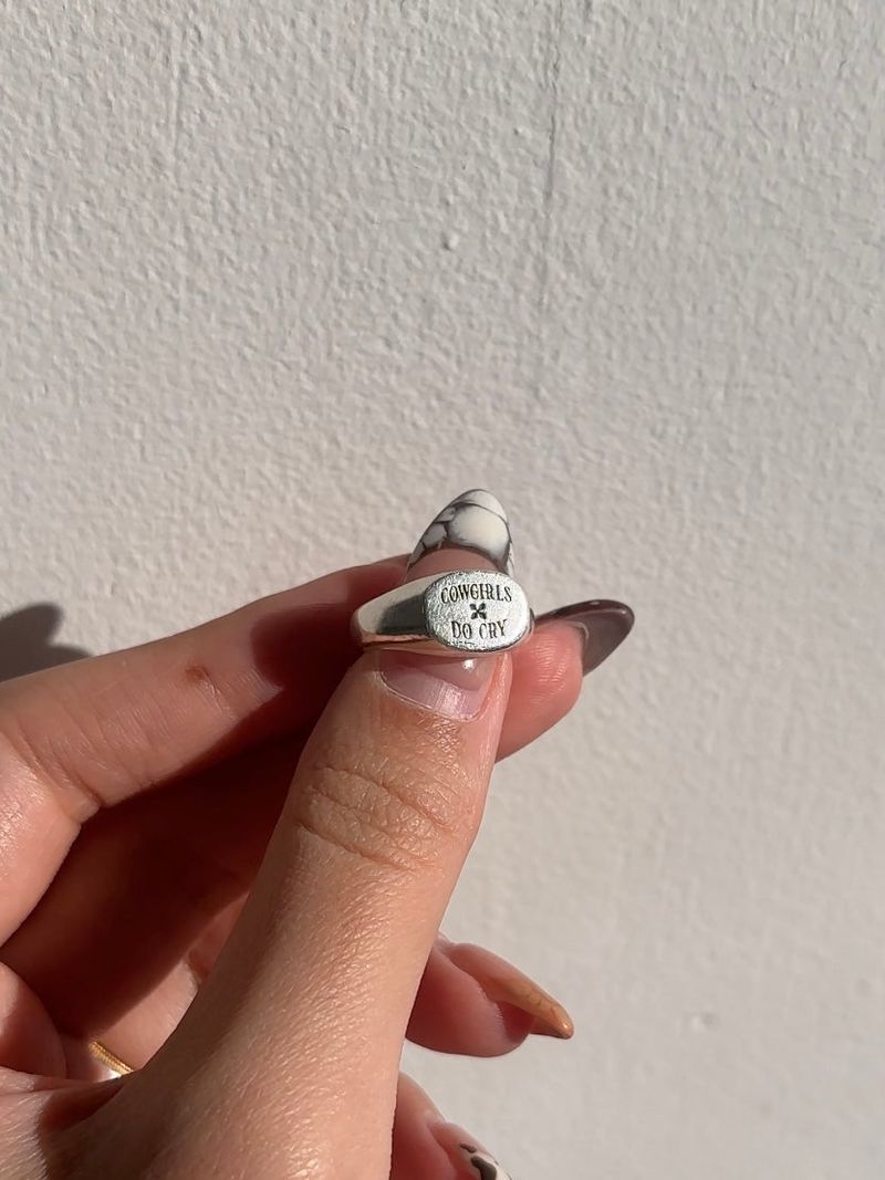 COWGIRLS DO CRY SIGNET RING