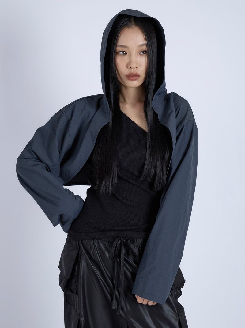 Hooded Shrug, Charcoal
