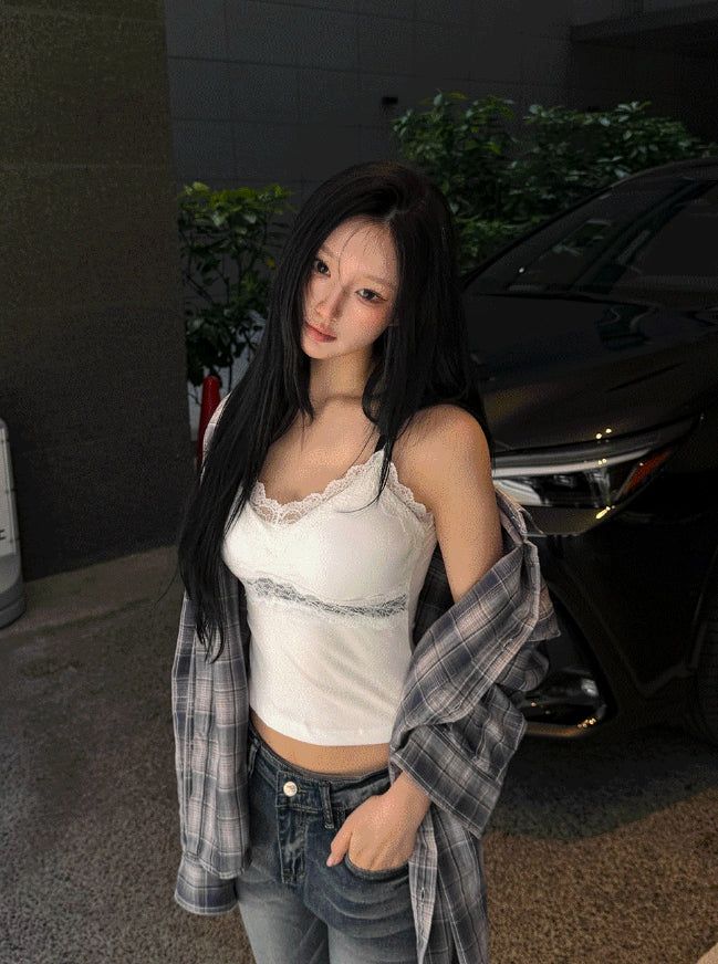 hatsukoshi（ハツコシ）の「Soft lace slim top（Tops）」