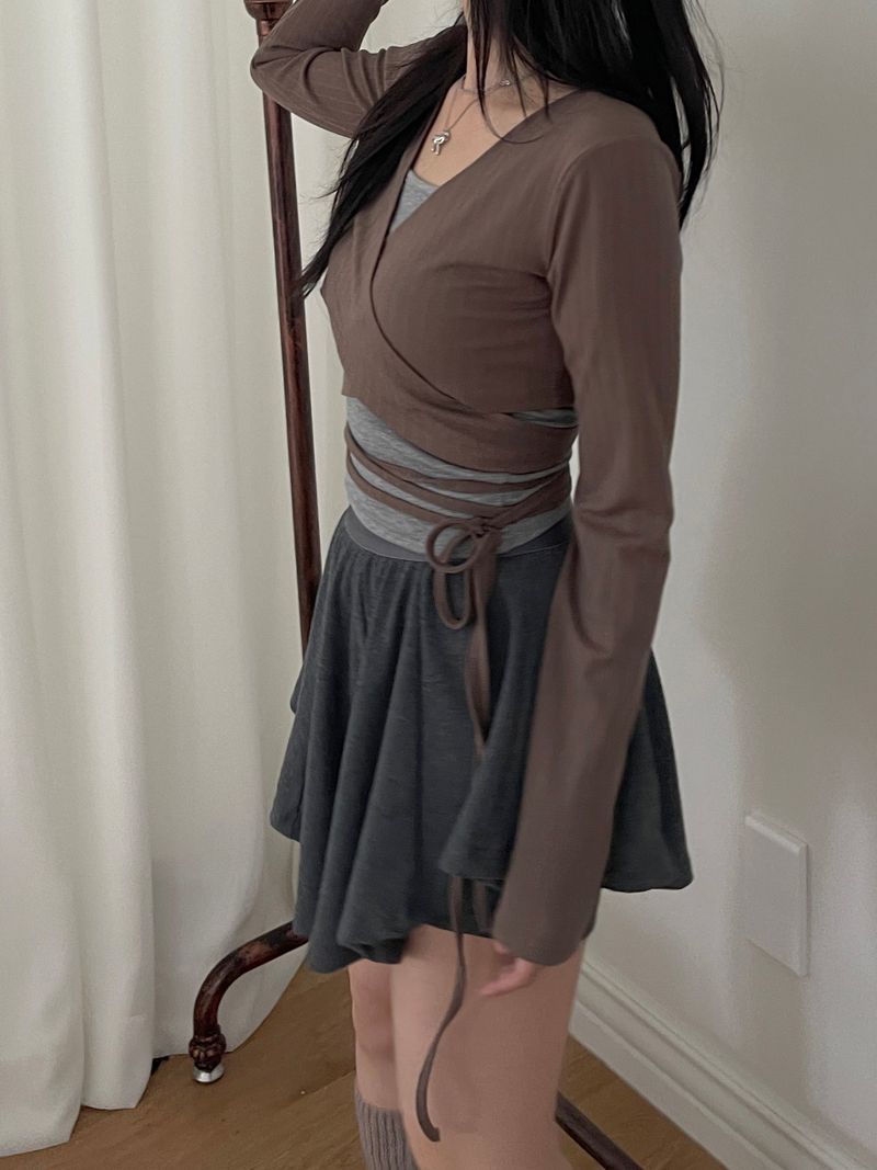 Romantic flared ballet pantskirt