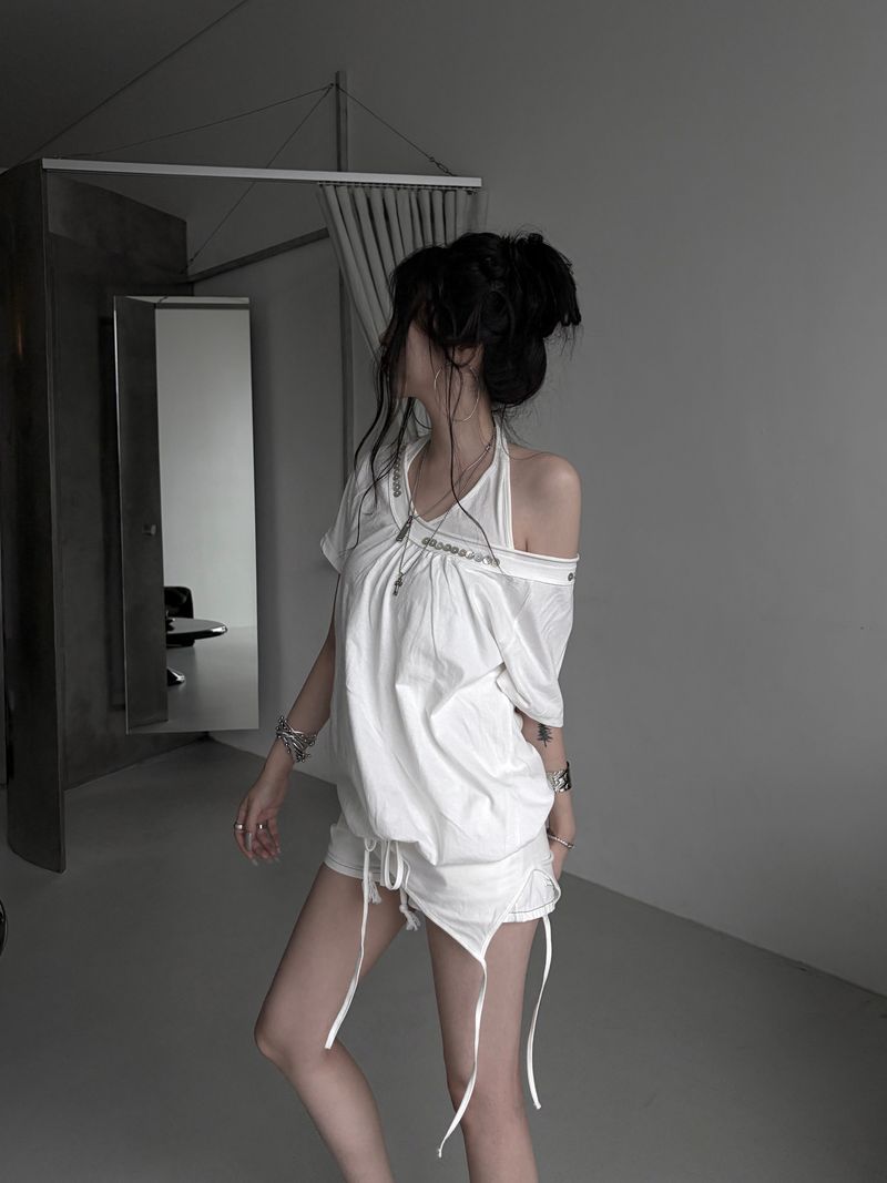 shell button volume strap top (3color)
