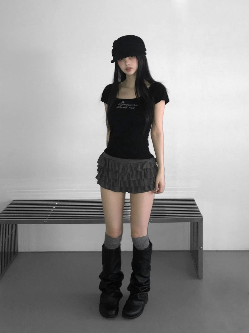 back hot piece corset top(3 color)