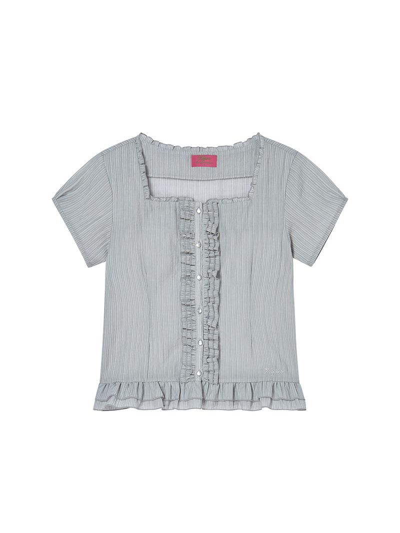 SQUARE BLOUSE GREY