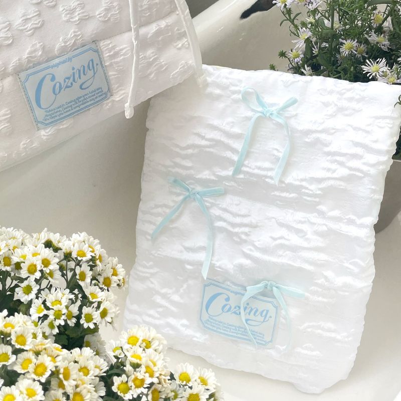 Pillow Notebook Pouch_jaquard white