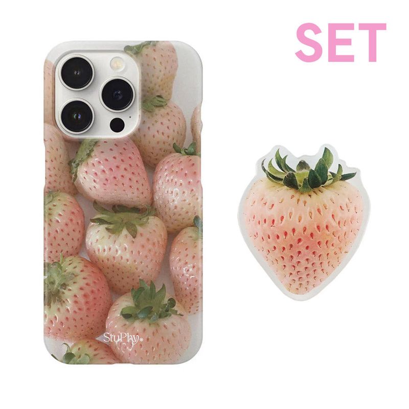 StuPhy（スタフィー）の「[SET] ペールストロベリーケース (hard) + ペールストロベリートック（スマホグッズ/小物）」