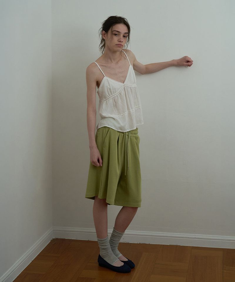 WITHOUTSUMMER（ウィズアウトサマー）の「Cozy sweat shorts_olive（Pants）」