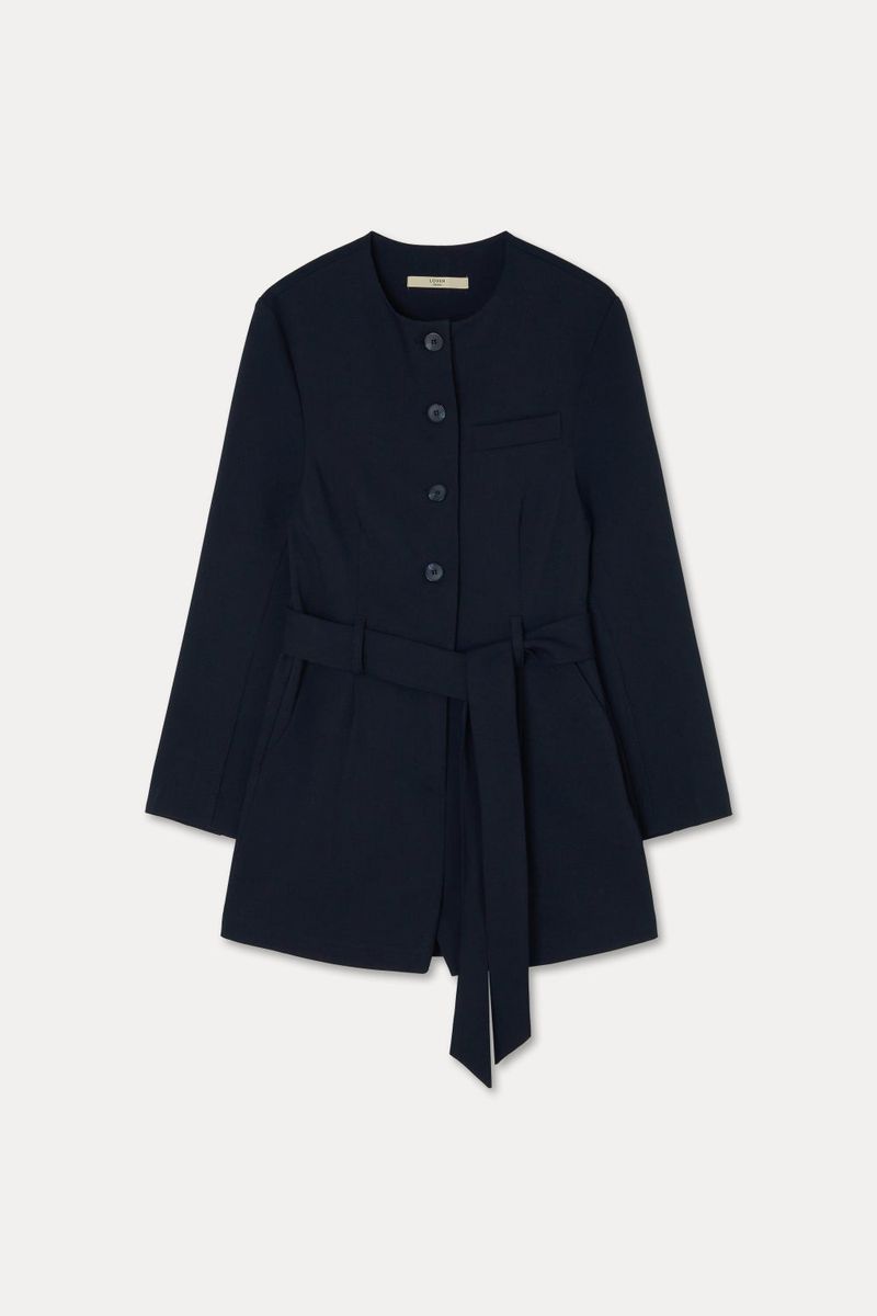 City Belted Jumpsuit_Navy