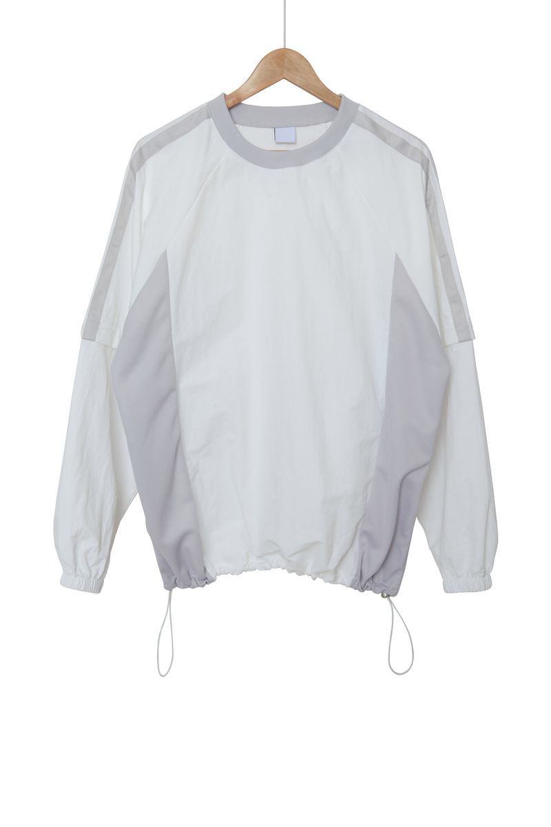 two-way nylon sweatshirt
