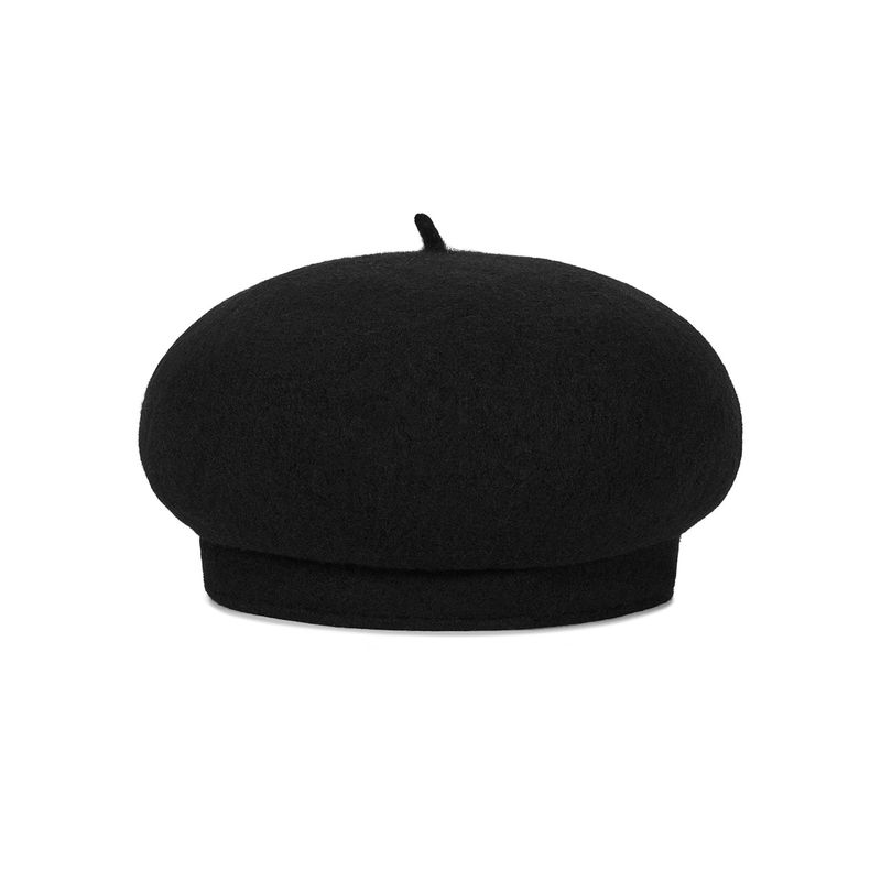 VA Oval-Metal Wool Beret  / Black