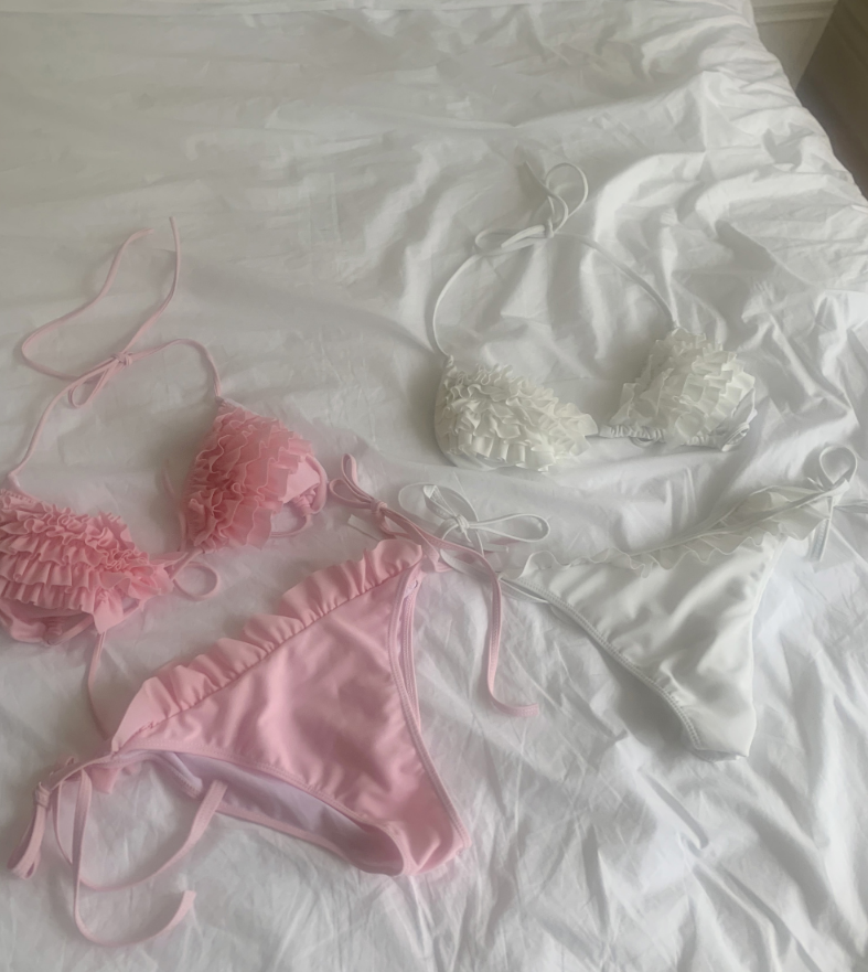 Mermaid Frill Bikini Set (pink)