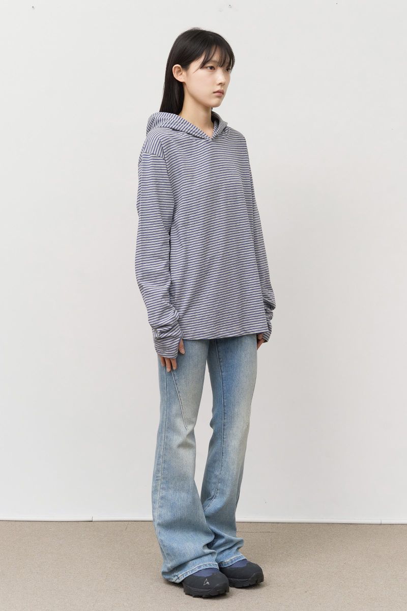 Yen Striped Hooded Top