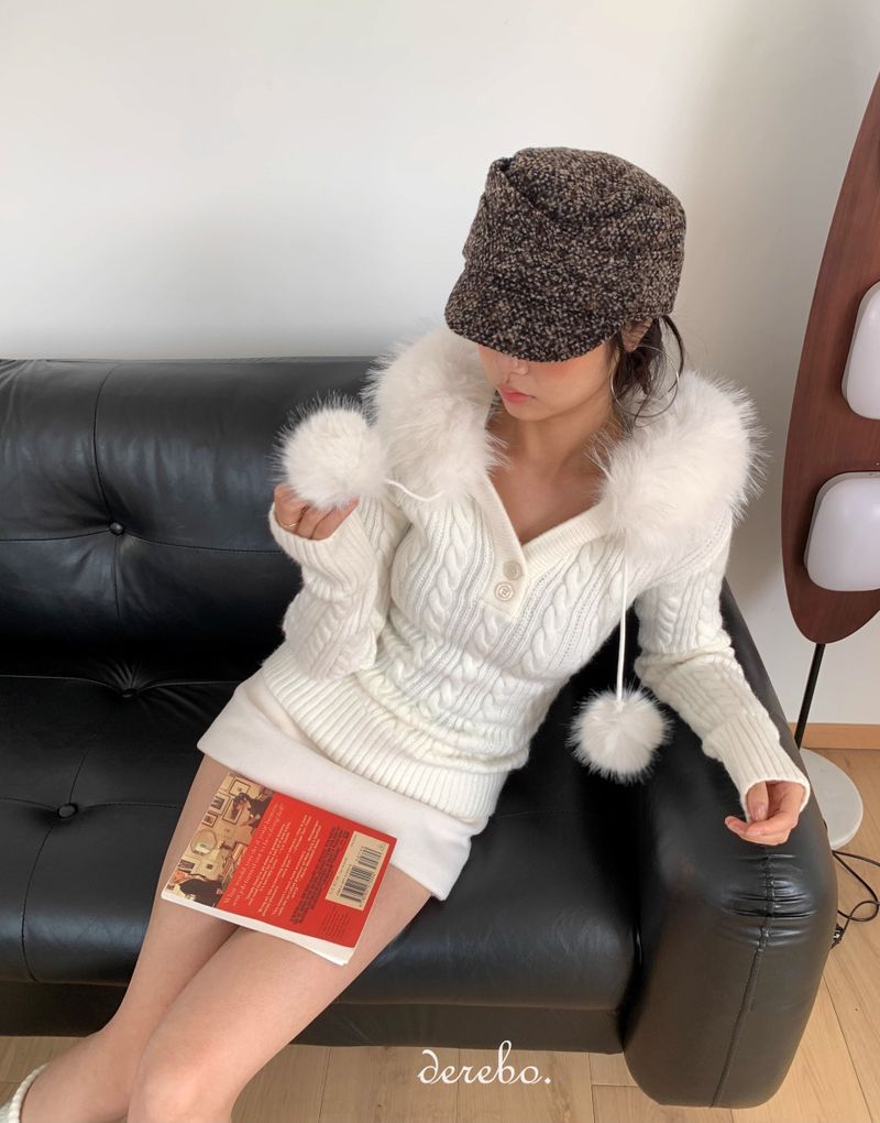 Snow Buddy Hood Twisted Knitwear